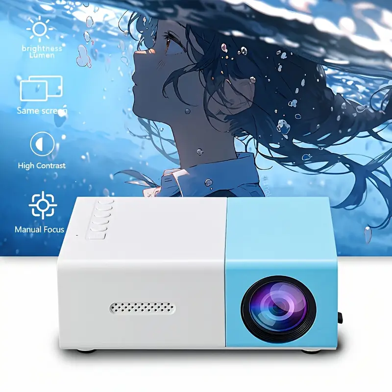 Mini Projetor Portátil Full HD Temu